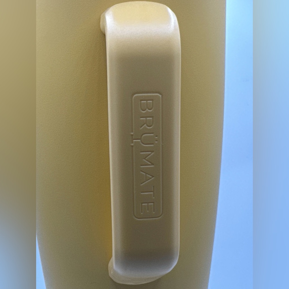 BrüMate Insulated Tumbler w/ Handle & Straw Mustard Yellow - Picture 3 of 3